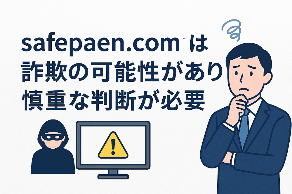 safepaen.comは詐欺の可能性があり慎重な判断が必要