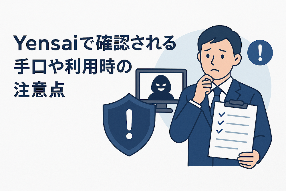 Yensaiで確認される手口や利用時の注意点