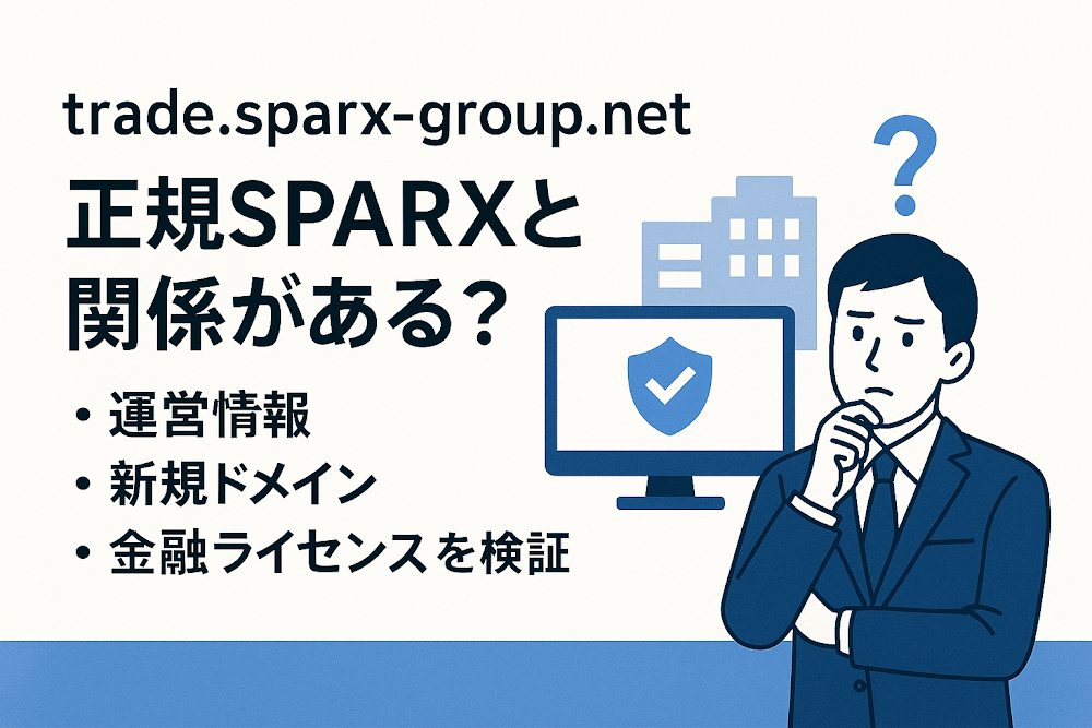 trade.sparx-group.netは正規SPARXと関係がある?運営情報・新規ドメイン・金融ライセンスを検証