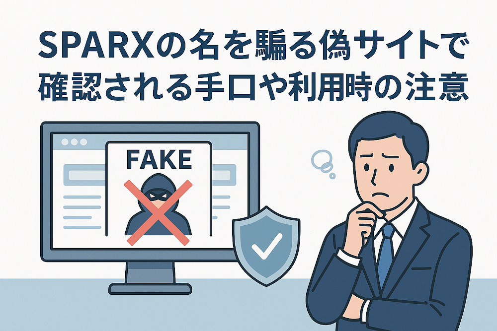 SPARXの名を騙る偽サイトで確認される手口や利用時の注意点