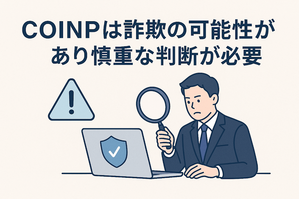 COINPは詐欺の可能性があり慎重な判断が必要