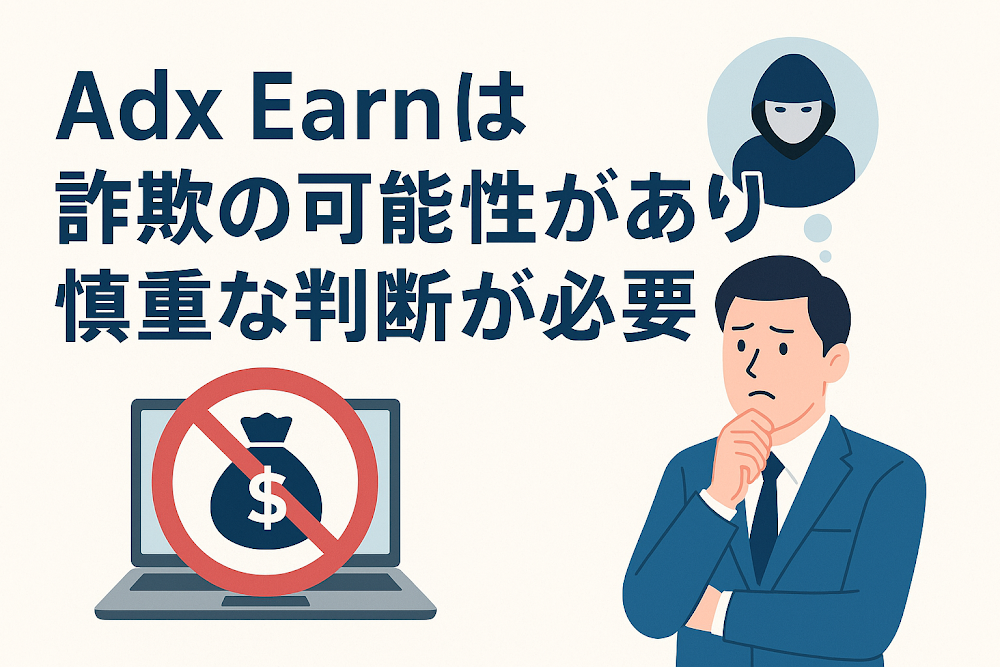 Adx Earnは詐欺の可能性があり慎重な判断が必要