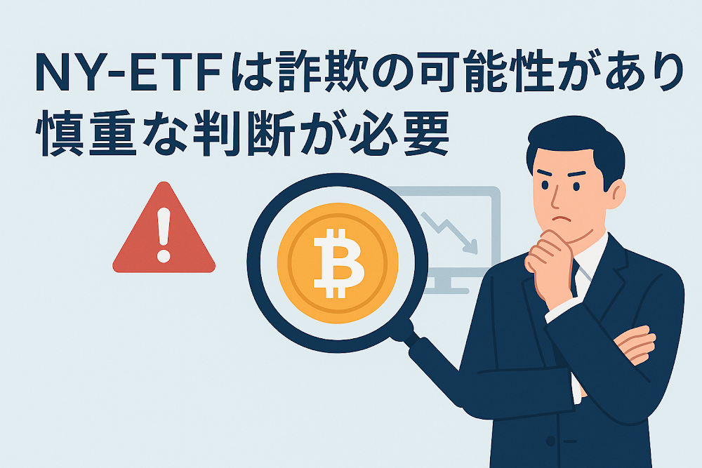 NY-ETFは詐欺の可能性があり慎重な判断が必要