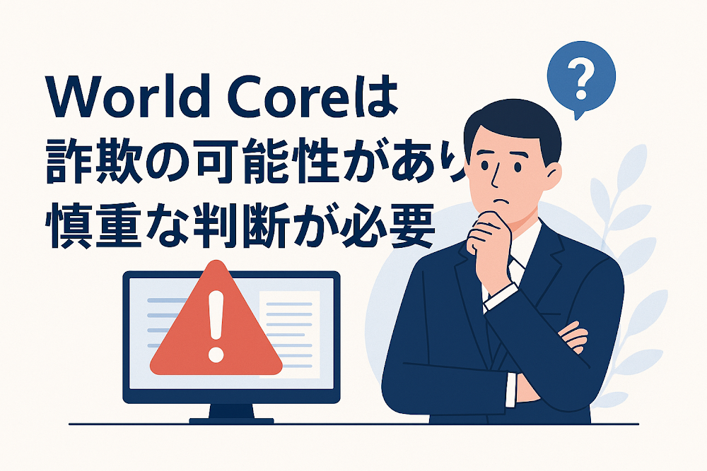 World Coreは詐欺の可能性があり慎重な判断が必要