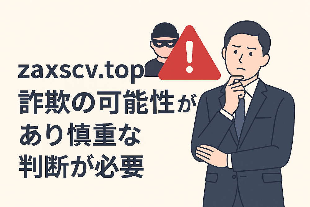 zaxscv.topは詐欺の可能性があり慎重な判断が必要