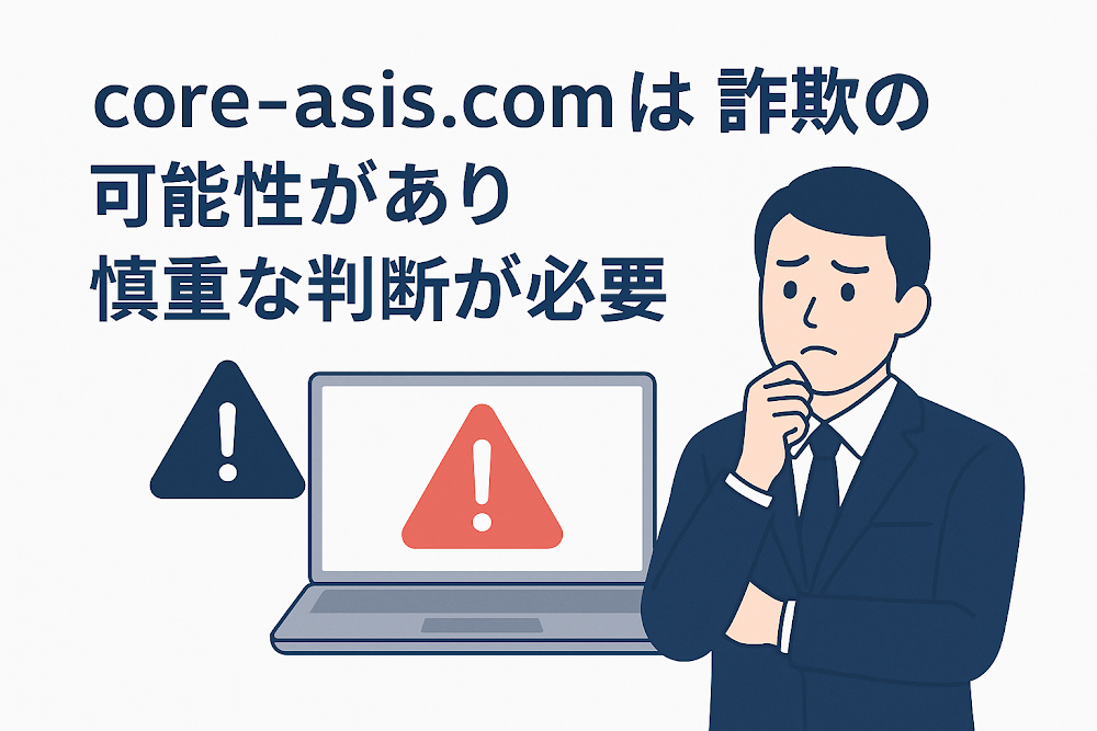 core-asis.comは詐欺の可能性があり慎重な判断が必要