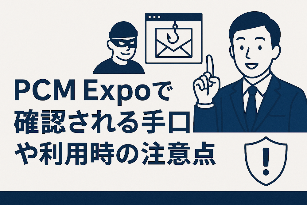 PCM Expoで確認される手口や利用時の注意点