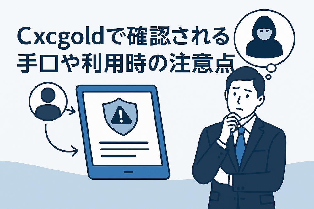 Cxcgoldで確認される手口や利用時の注意点