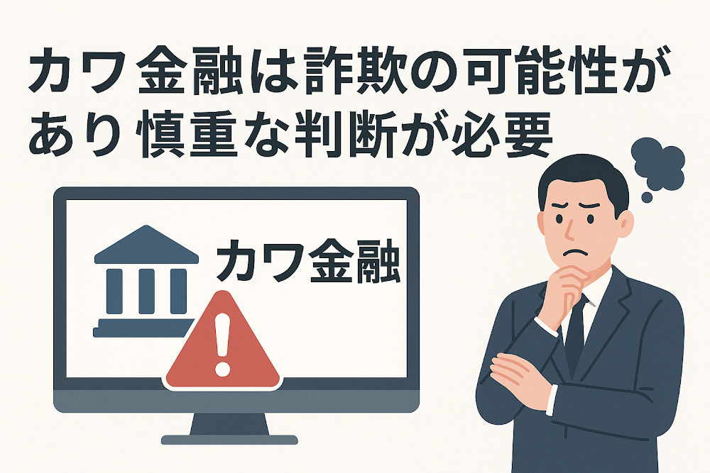 カワ金融（川金融）は詐欺の可能性があり慎重な判断が必要